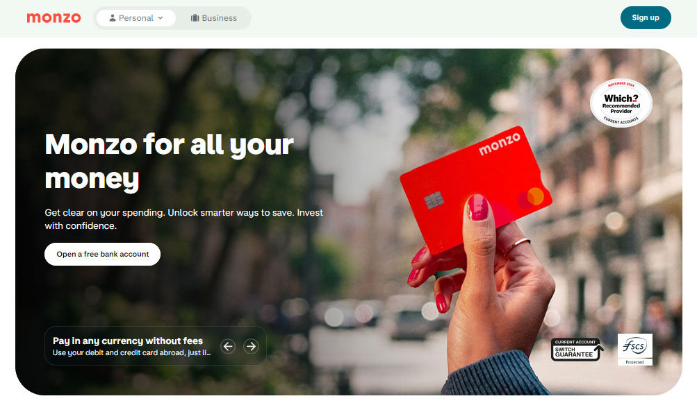 Monzo Website