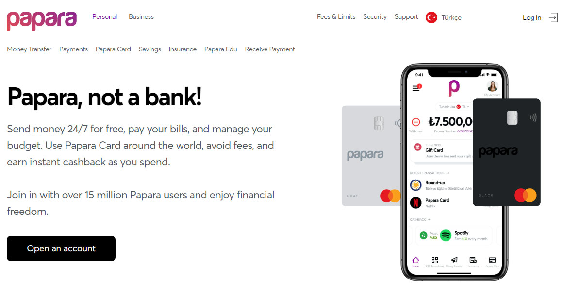 Papara Website